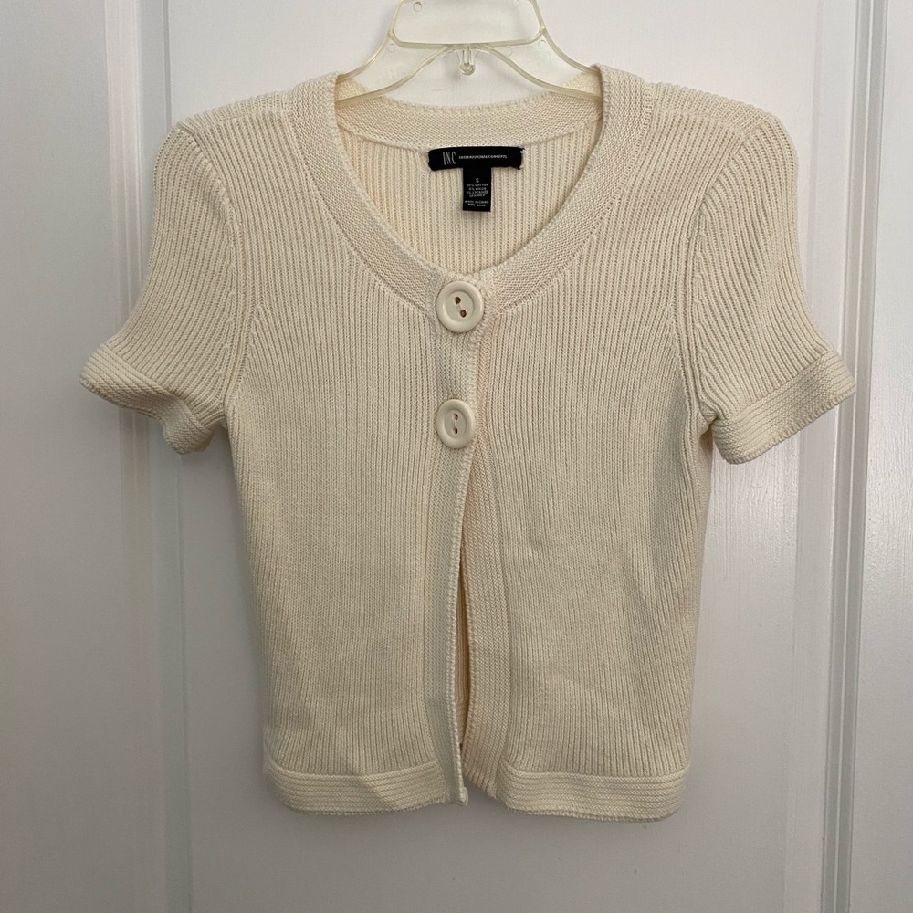 INC cream Cardigan, Sz S